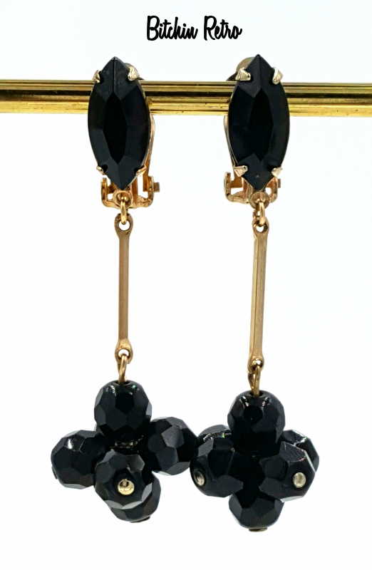 Touch of Gold & Silver on Black: Venetian Glass Statement Earrings by Lady  Grey Beads